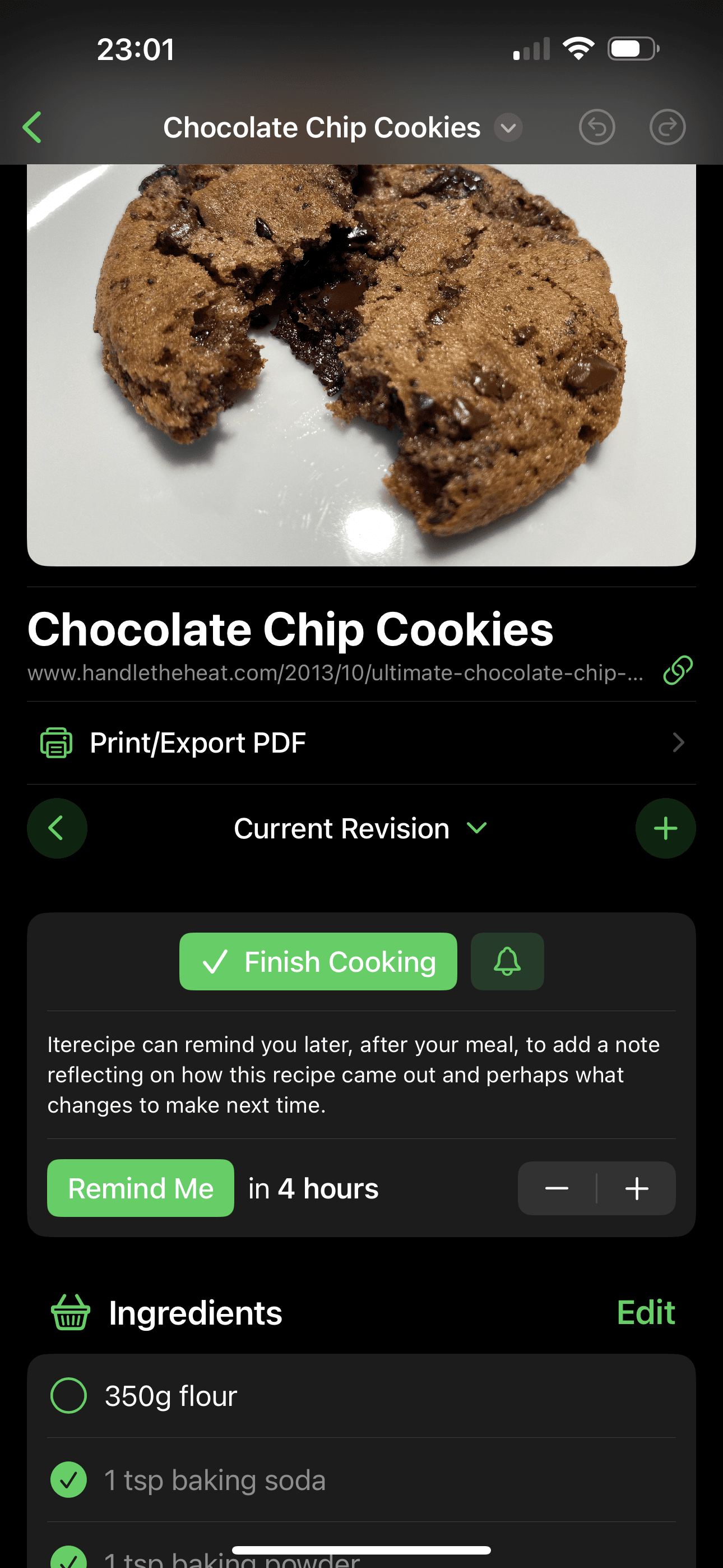 main recipe design screenshot