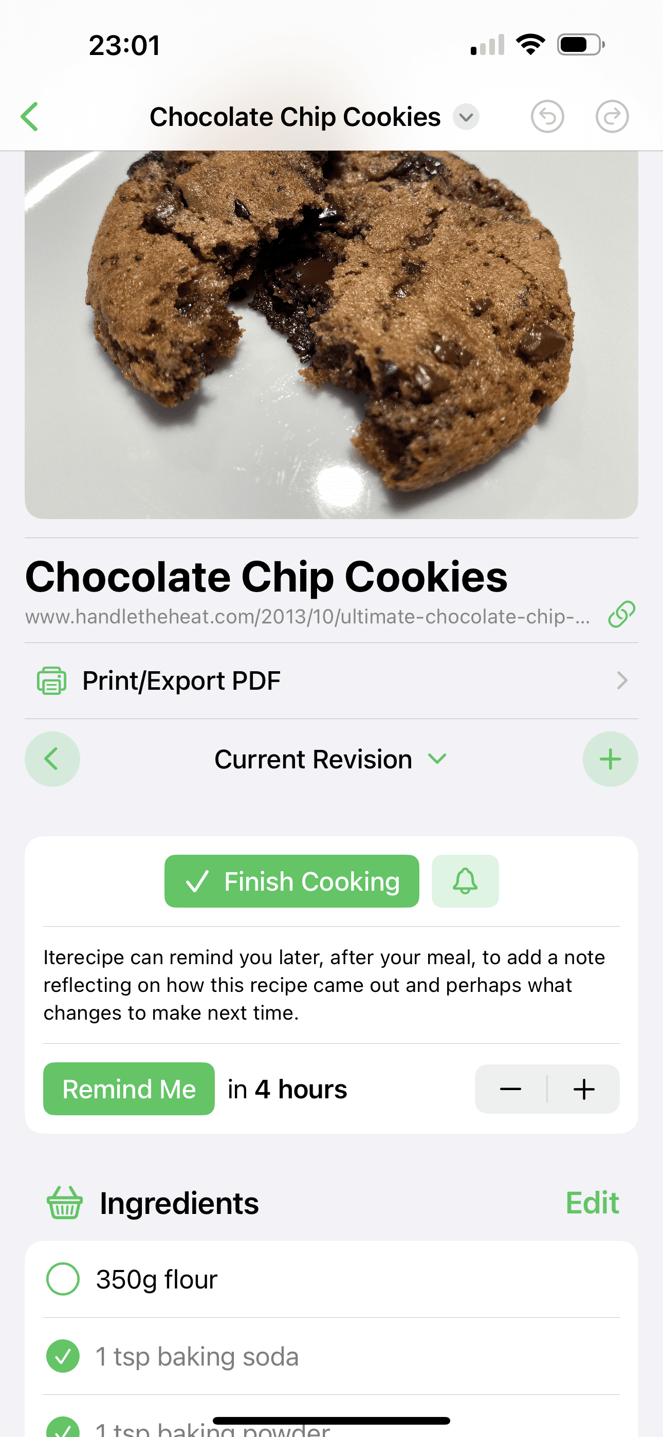 main recipe design screenshot