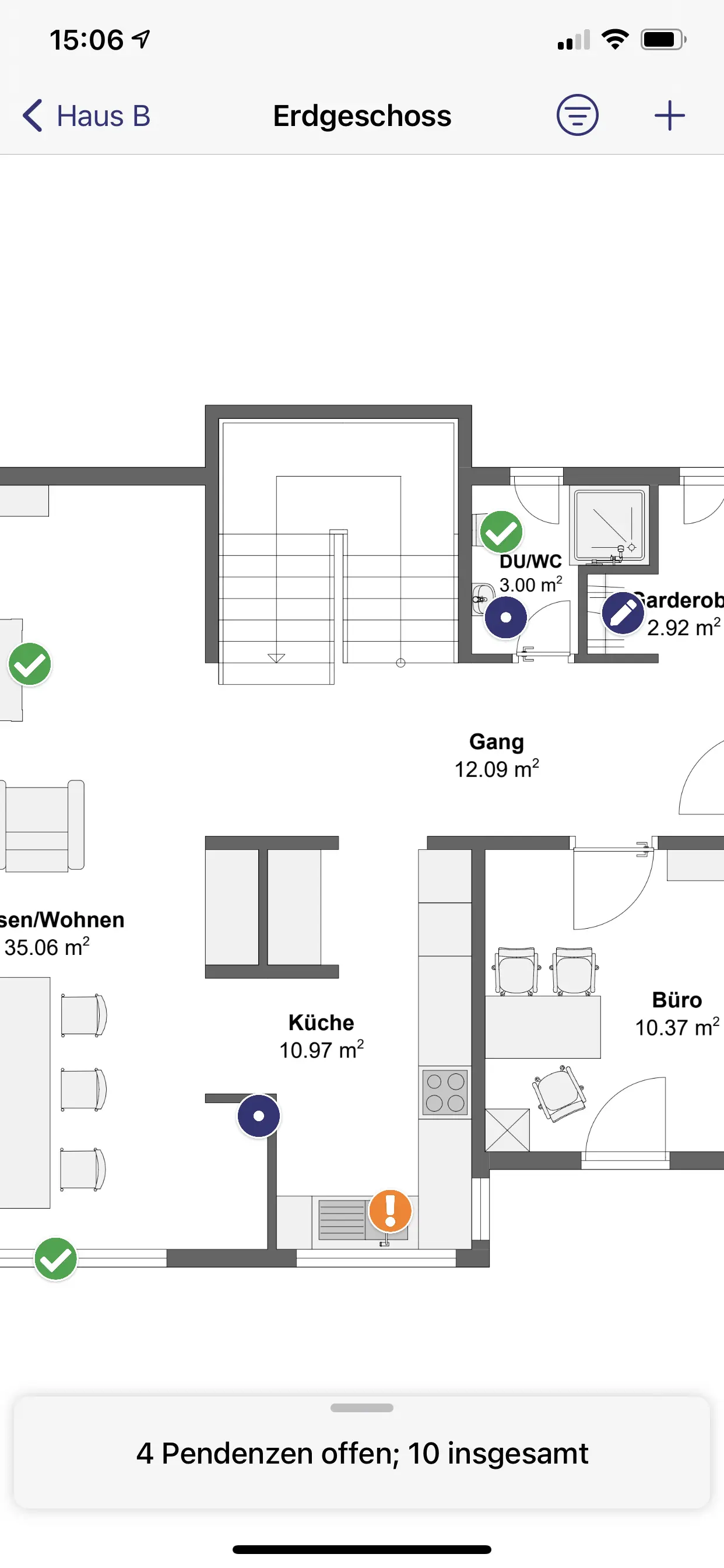 a single floor plan with some issues