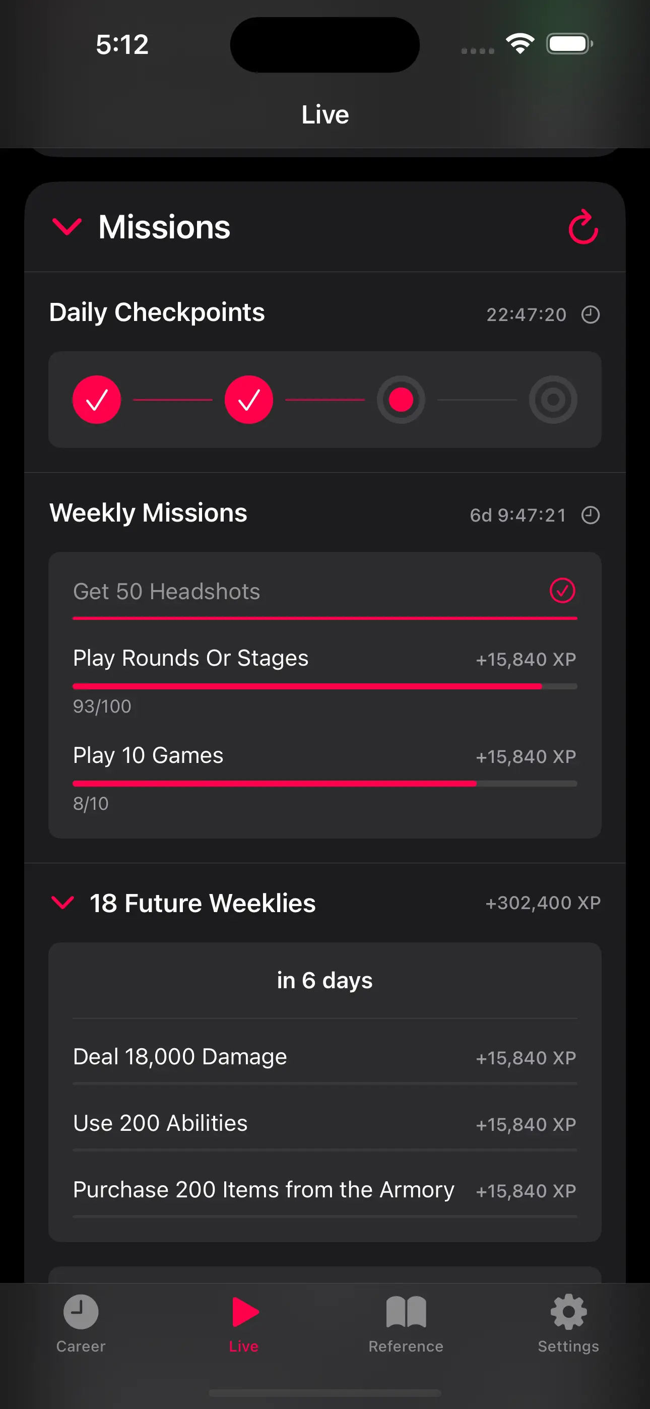 progress on missions