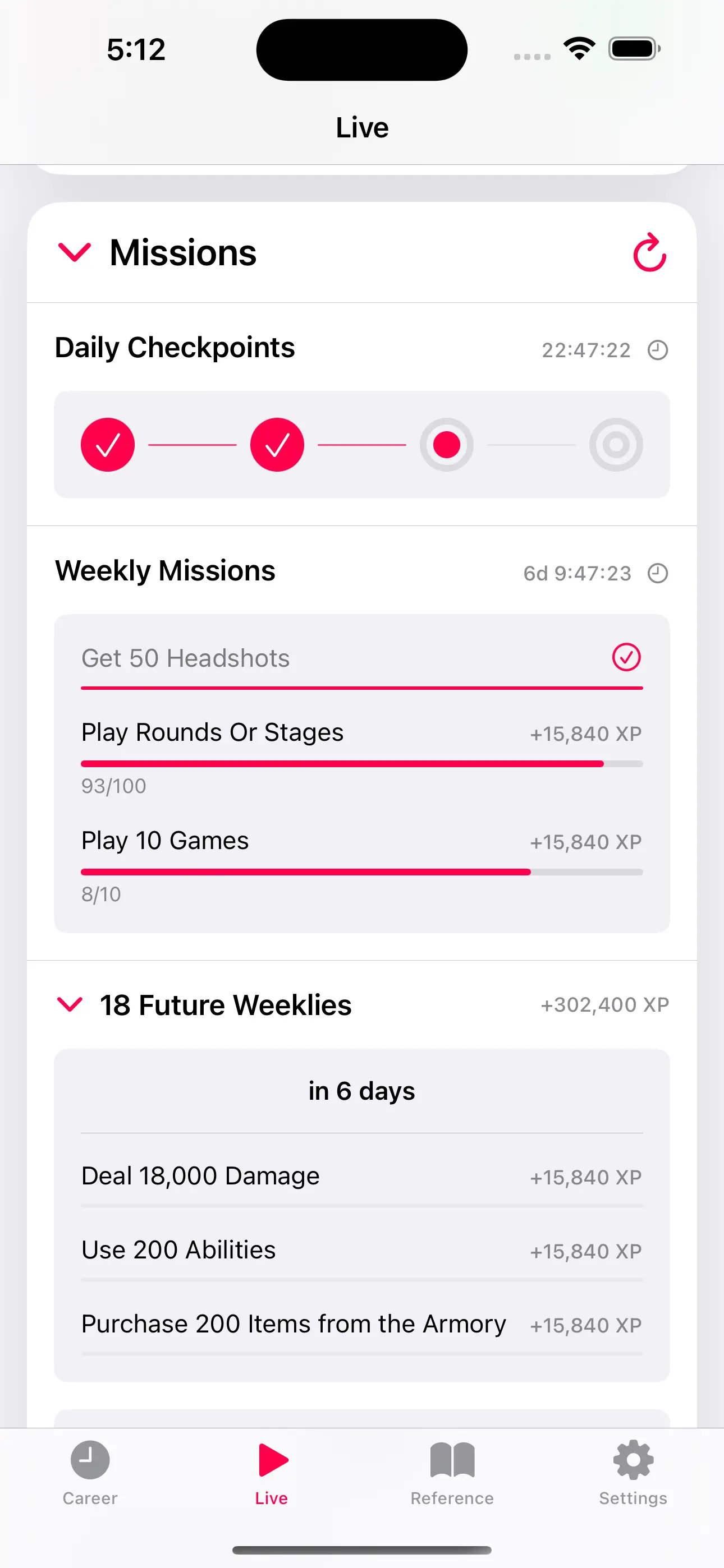 progress on missions